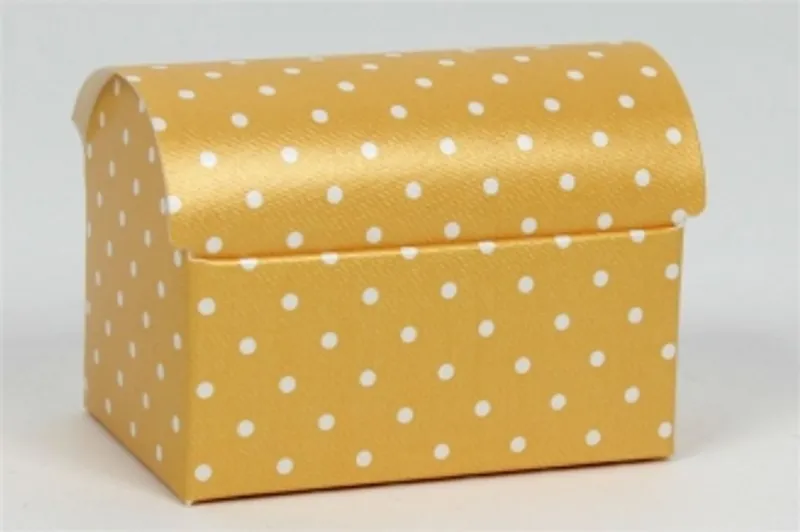 Hlavný obrázok produktu Krabice Cofanetto 70 x 45 x 52 mm žlutá+bílé puntíky