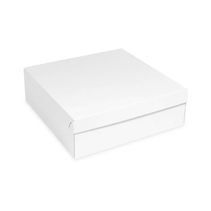 Hlavný obrázok produktu Krabice na dort z vlnité lepenky 28 x 28 x 10 cm [100 ks] extra pevná