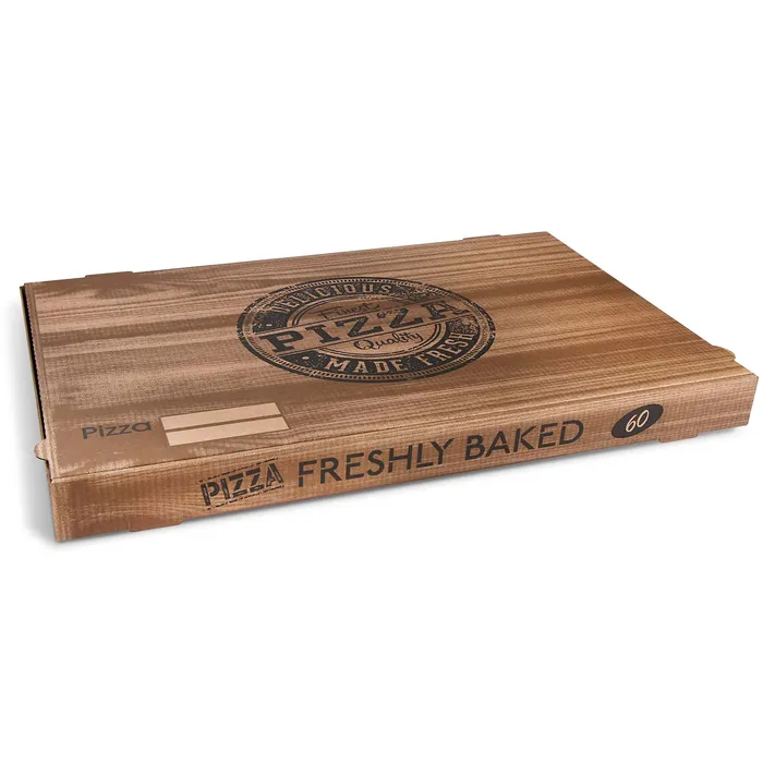 Hlavný obrázok produktu Krabice na pizzu (mikrovlnitá lepenka) kraft 60 x 40 x 5 cm [50 ks]