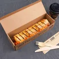 Ďalší obrázok produktu Krabica na pizzu (mikrovlnitá lepenka) Roll-up kraft 28 x 8 x 7 cm [100 ks]