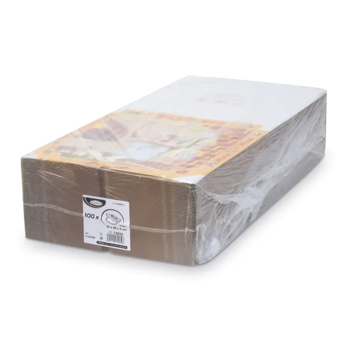 Hlavný obrázok produktu Krabice na pizzu z vlnité lepenky 32 x 32 x 3 cm [100 ks]
