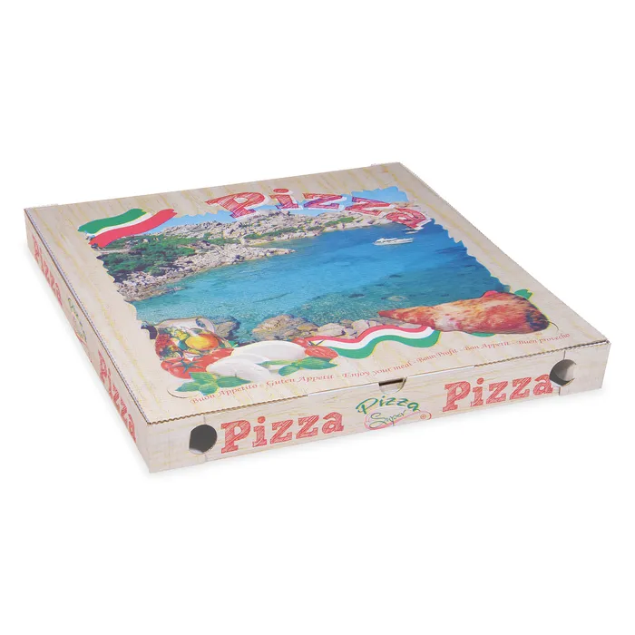 Hlavný obrázok produktu Krabice na pizzu z vlnité lepenky 50 x 50 x 5 cm [100 ks]
