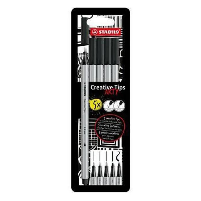 Hlavný obrázok produktu Kreativní set STABILO Creative Tips ARTY 5 ks sada - černá