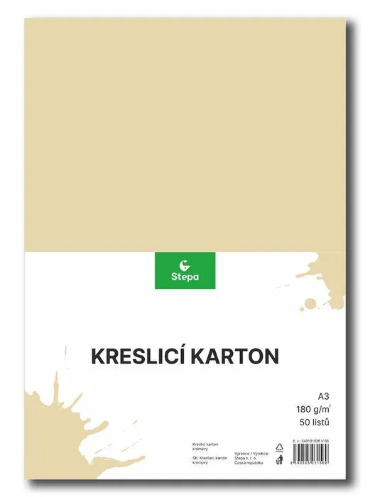 Hlavný obrázok produktu Kreslící karton A3-180g krémový [50 listů]