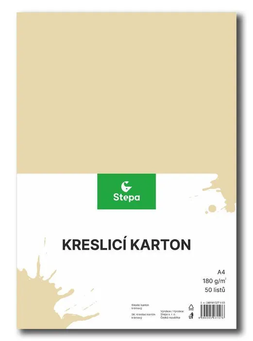Hlavný obrázok produktu Kreslící karton A4-180g krémový [50 listů]