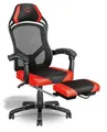Kreslo „GXT 706 Rona“, červená-čierna, herné, koženka, s opierkou nôh, TRUST