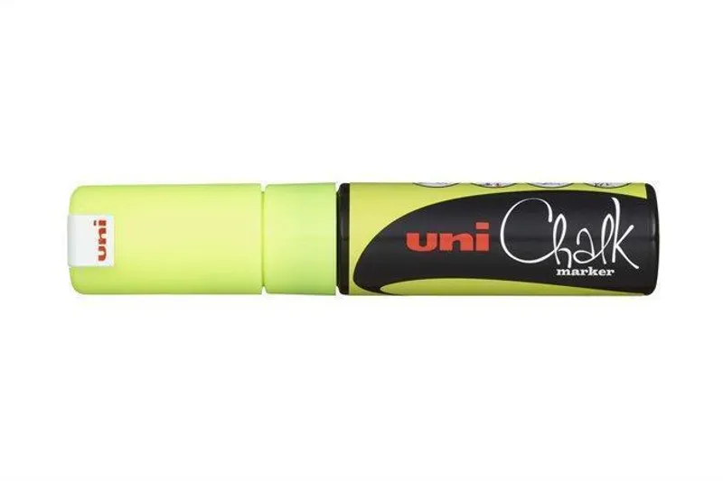 Hlavný obrázok produktu Křídový popisovač "PWE-8K", fluorescenční žlutá, 8mm, UNI