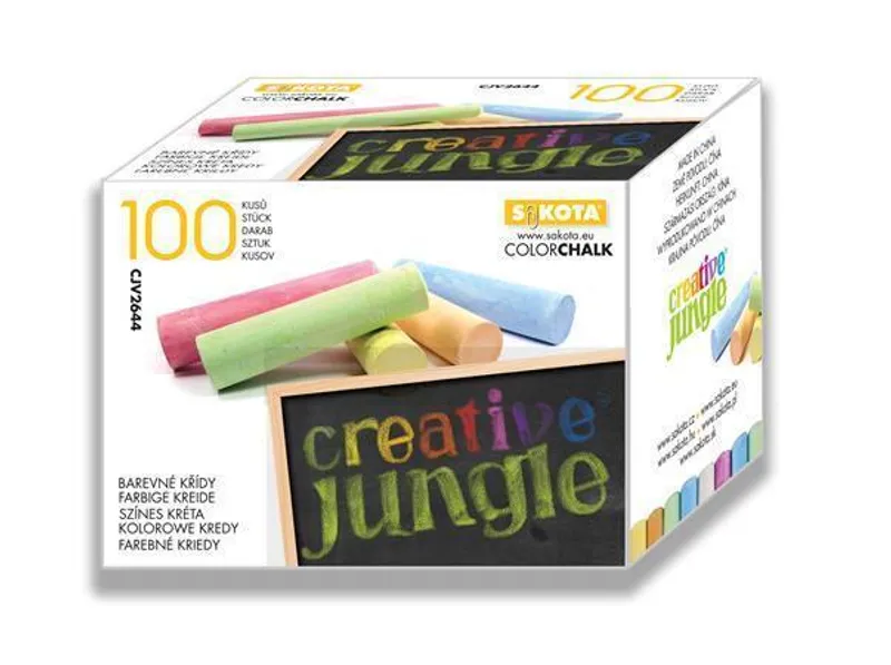Hlavný obrázok produktu Křídy na tabuli kulaté "Creative Jungle", mix barev