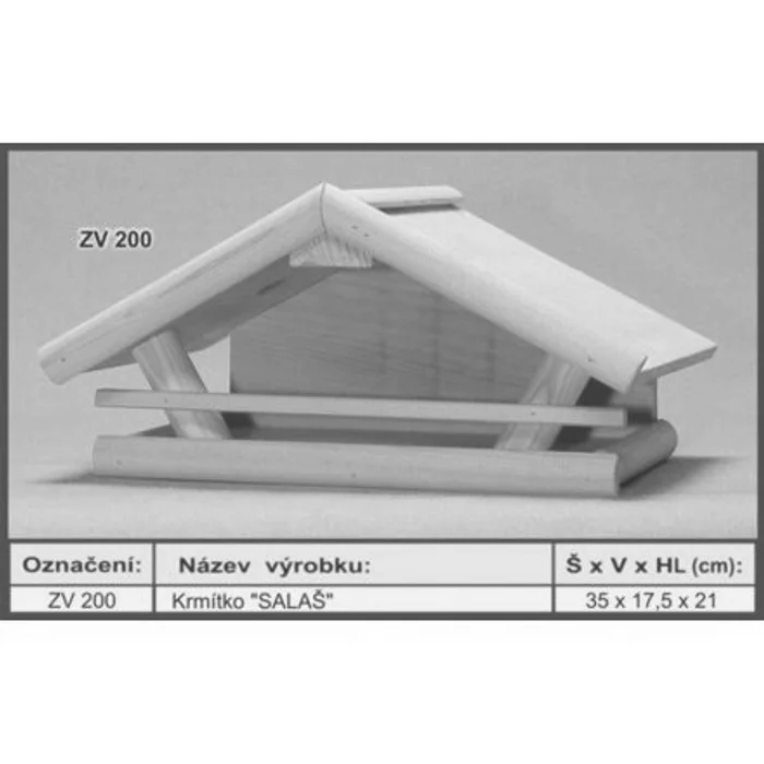 Hlavný obrázok produktu Krmítko SALAŠ - venkovní, dřevěné