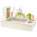 Ďalší obrázok produktu Kŕmna stanica - bar + misky, jasličky - 70 x 41 x 47 cm, drevo/nerez/plast