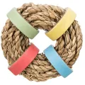 Ďalší obrázok produktu Krúžok z morskej trávy s papierovými kruhmi, 8 cm