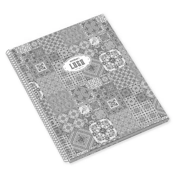 Hlavný obrázok produktu Kroužkový blok Ambar Lusa Patchwork A4, linkovaný, 120 listů, mix motivů