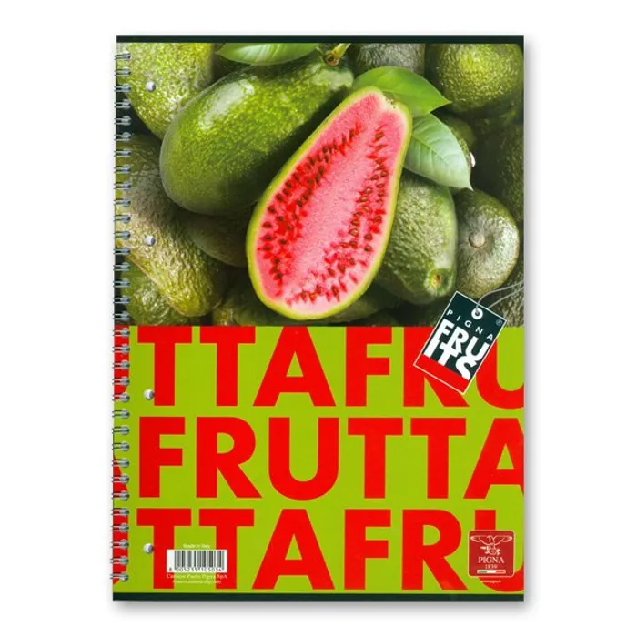 Hlavný obrázok produktu Kroužkový blok Pigna Fruits A4, linkovaný, 80 listů, mix motivů