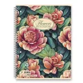 Ďalší obrázok produktu Krúžkový blok Pigna Nature Flowers A4, štvorčekový, 60 listov, mix motívov