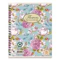 Krúžkový blok Pigna Nature Flowers A4, linajkový, 60 listov, mix motívov