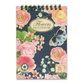 Krúžkový blok Pigna Nature Flowers A6, štvorčekový, 60 listov, mix motívov