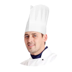 Kuchárska čiapka (PAP) biela 23cm [10 ks]