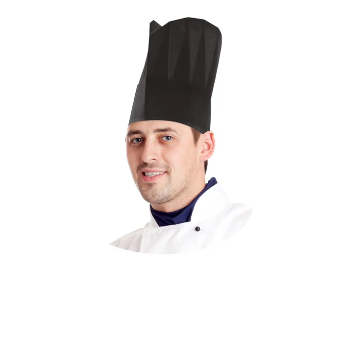 Hlavný obrázok produktu Kuchařská čepice papírová, černá 23 cm [10 ks]