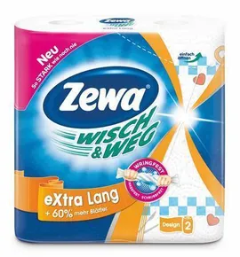 Kuchynské utierky Wisch&Weg extra lang, 2vrstvové, 2 rolky, ZEWA