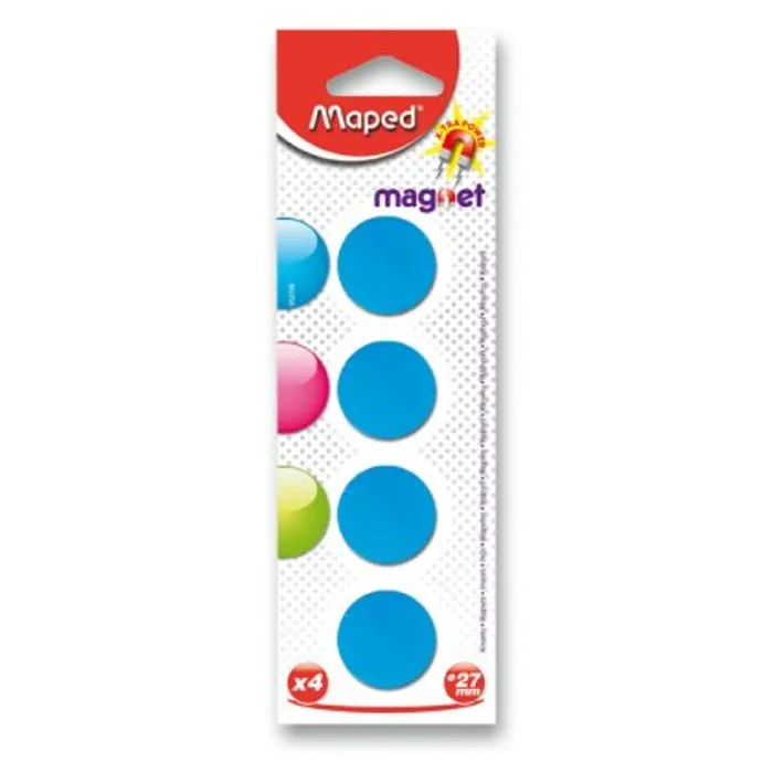 Hlavný obrázok produktu Kulaté magnety Maped - průměr 27 mm - mix barev, 4 ks