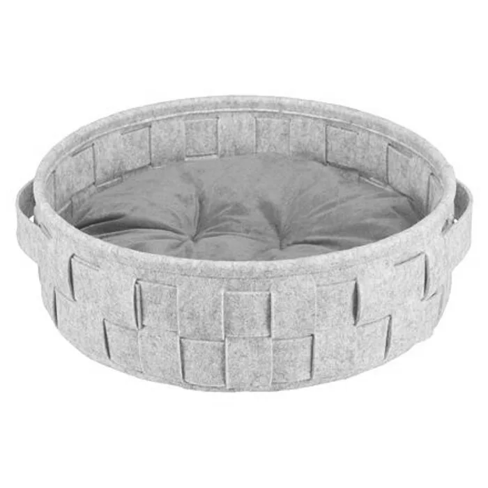 Hlavný obrázok produktu Kulatý pelech LENNIE propletený 45 cm šedý - DOPRODEJ