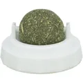 Ďalší obrázok produktu Guľôčka Catnipu v samolepiacom držiaku, 5 cm, biela/zelená