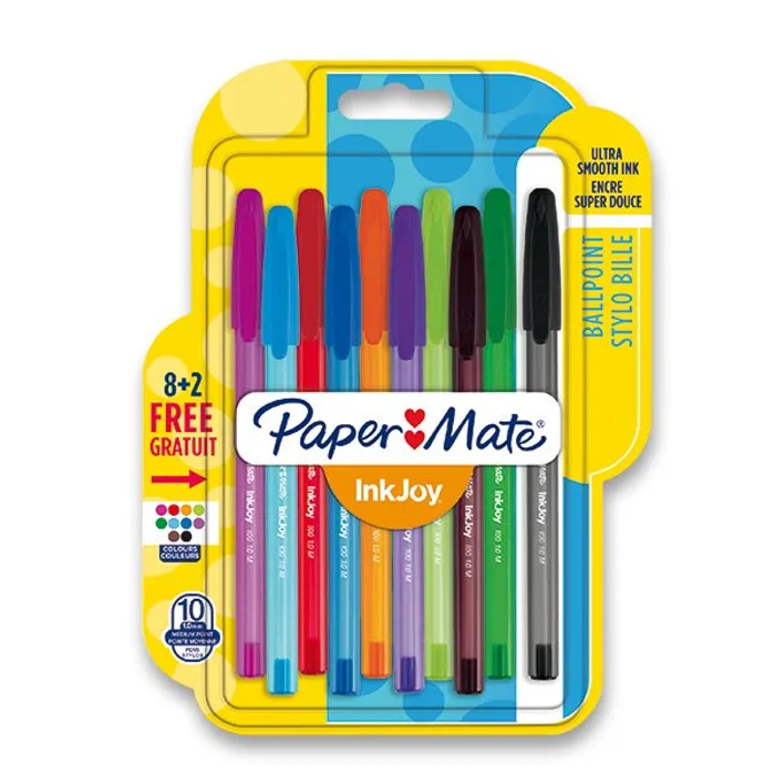 Hlavný obrázok produktu Kuličková tužka PaperMate InkJoy 100 sada 10 barev