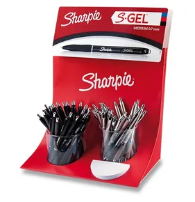Guľôčkové pero Sharpie S-Gel Metal / S-Gel stojan, 48 ks