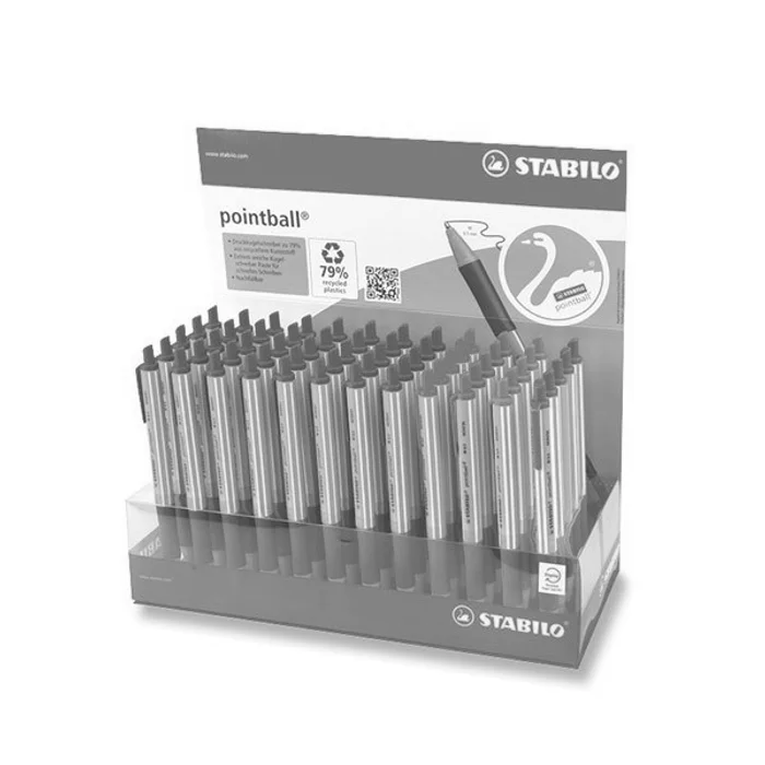 Hlavný obrázok produktu Kuličková tužka Stabilo Pointball stojánek, 60 ks