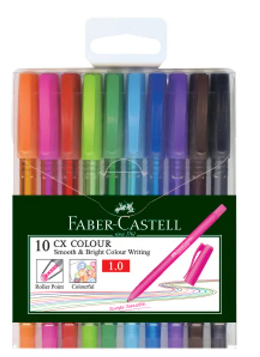 Hlavný obrázok produktu Kuličkové pero CX Color 1.0mm, plastové pouzdro 10ks Faber Castell 247201