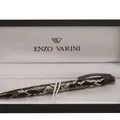 Ďalší obrázok produktu Kulaté pero "Gustino", modré, rotačné, telo tmavá mozaika, chrómovaný klip, ENZO VARINI