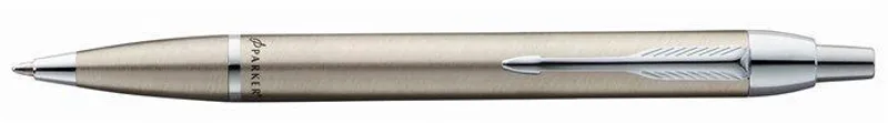Hlavný obrázok produktu Kuličkové pero "I.M. Brushed Metal", stříbrné tělo, zlatý klip, PARKER