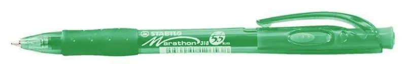Hlavný obrázok produktu Kuličkové pero "Marathon", zelená, 0,4mm, stiskací mechanismus, STABILO