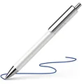 Kuličkové pero "Perlia", bílá, 0,5 mm, stiskací mechanismus, modrý inkoust, SCHNEIDER