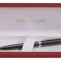 Ďalší obrázok produktu Kuličkové pero "Quadrillé", modrá, rotační, černé tělo, chromovaný klip, ENZO VARINI