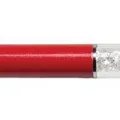 Ďalší obrázok produktu Guľôčkové pero s bielym kryštálom "MADE WITH SWAROVSKI ELEMENTS", červené, 14 cm,