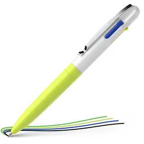 Guľôčkové pero Schneider Take 4 Neon - neónovo žltá/biela