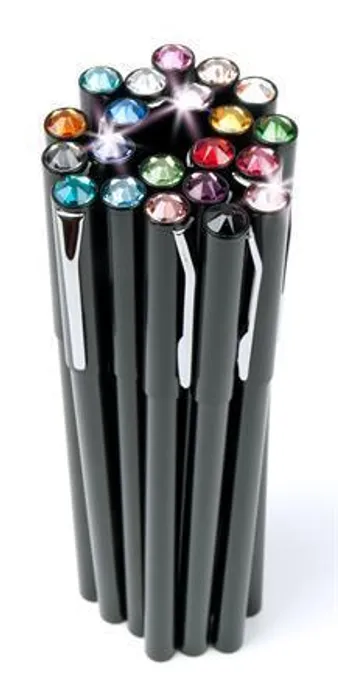 Hlavný obrázok produktu Kuličkové pero, SWAROVSKI® Crystals, mix barev, 20 ks