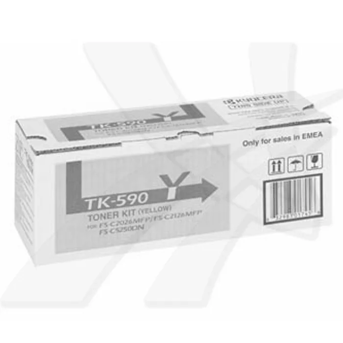 Hlavný obrázok produktu Kyocera originální toner TK590Y, yellow, 5000str., 1T02KVANL0, Kyocera FS-C 2026, 2126MFP