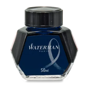 Fľaštičkový atrament Waterman modročierny