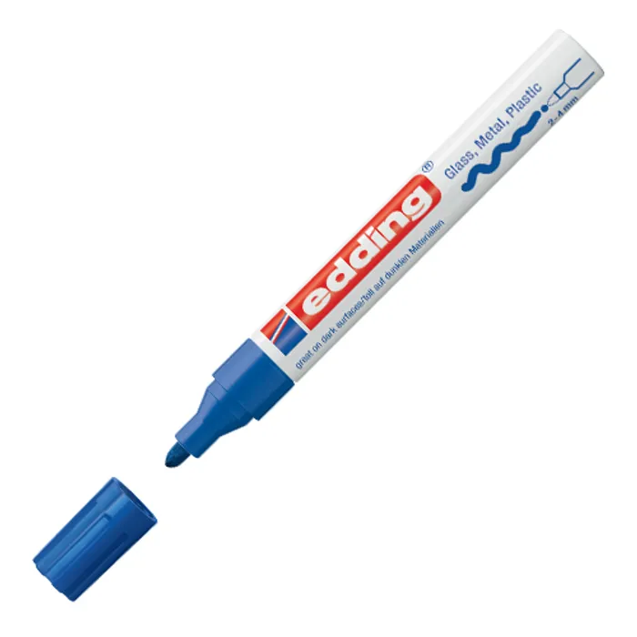 Hlavný obrázok produktu Lakový popisovač "750", tmavě modrá, 2-4mm, EDDING