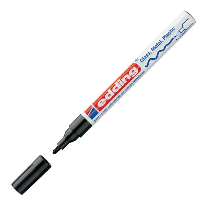 Hlavný obrázok produktu Lakový popisovač "751", černá, 1-2mm, EDDING