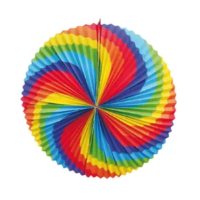 Lampión (PAP) guľa Dúha priemer 34cm [1 ks]