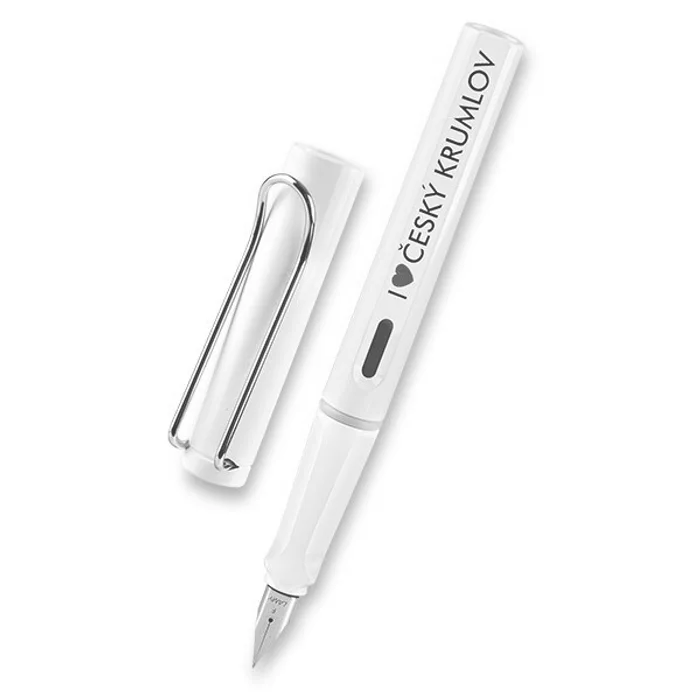 Hlavný obrázok produktu Lamy Safari Shiny White plnicí pero, hrot EF, s potiskem "I love Český Krumlov"