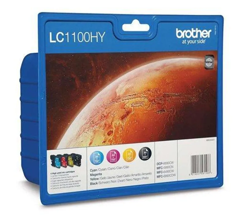Hlavný obrázok produktu LC1100HYP inkjet cartridge DCP 185C, 6690CW tiskárny, BROTHER b+c+m+y, 1*900 o.+3*750 o.