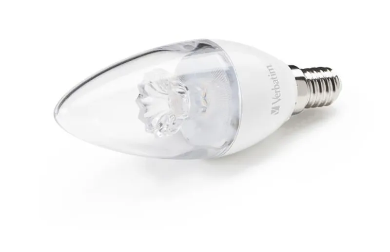 Hlavný obrázok produktu LED žárovka, E14, teplá bílá, Classic B - svíčka, 4,5W, 2700K, 350lm, VERBATIM