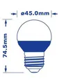 LED žiarovka, E27, mini guľa, 250lm, 3,5W, 2700K, teplá biela, VERBATIM