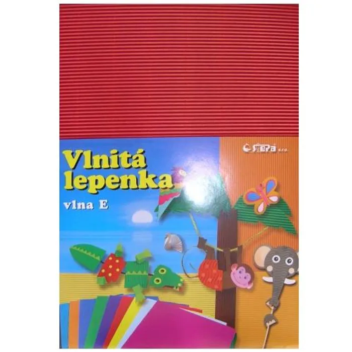 Hlavný obrázok produktu Lepenka E-Welle 260g 34,5 x 24,5cm rovná-červená 10 listů