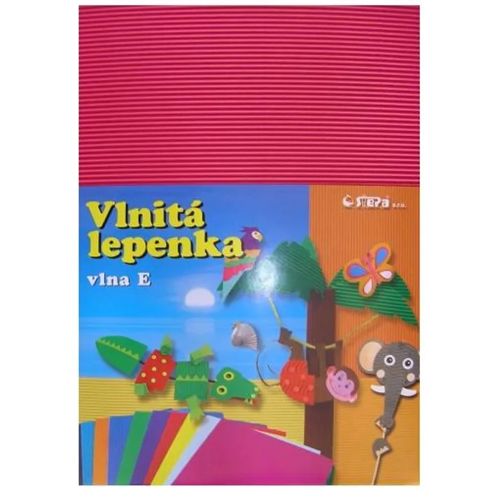 Hlavný obrázok produktu Lepenka E-Welle 260g 34,5 x 24,5cm rovná-pink 10 listů
