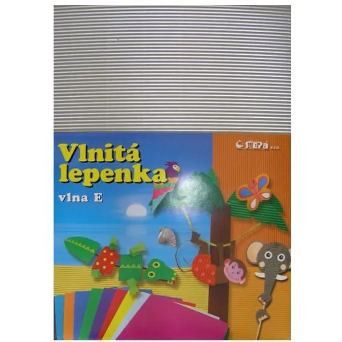 Hlavný obrázok produktu Lepenka E-Welle 260g 34,5 x 24,5cm rovná-stříbrná 10 listů